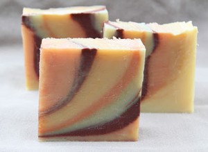 Column swirled soap
