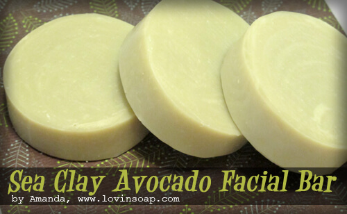 Sea clay avocado facial bar cold process soap