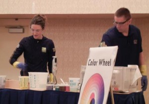 Teaching how to swirl soap Photo: Teaching how to swirl soap