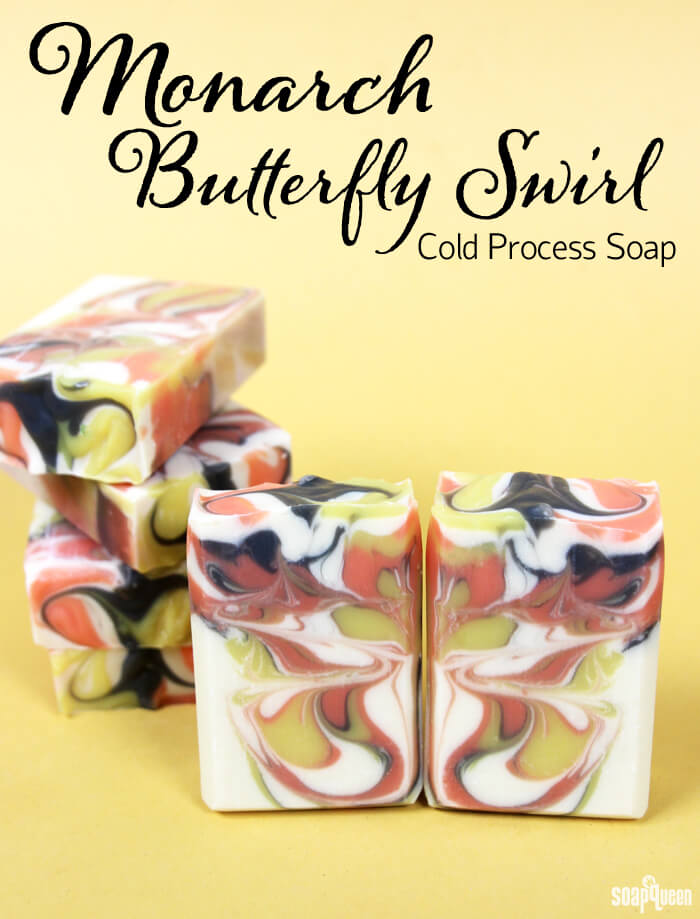 Monarch Butterfly Swirl Cold Process Soap