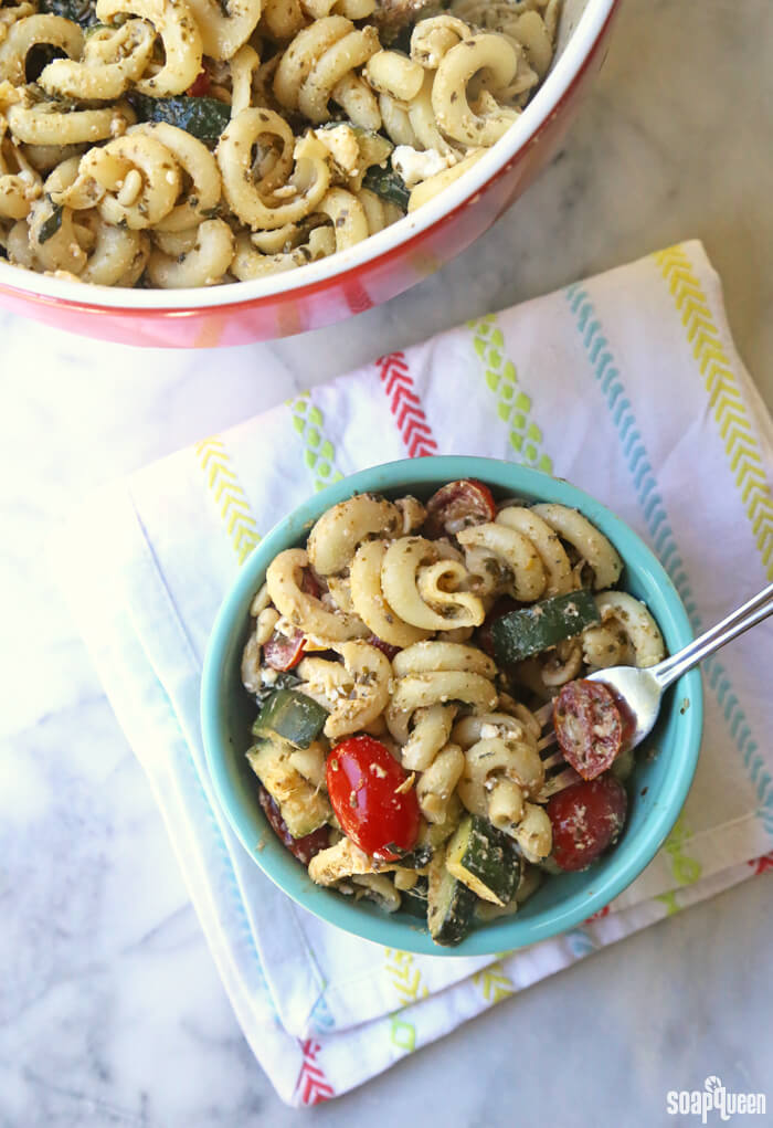 Zucchini Pesto Pasta Salad
