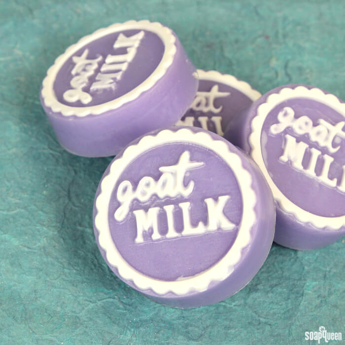 Made with lavender essential oil, these Lavender Goat Milk Melt and Pour Bars have a relaxing and floral scent.