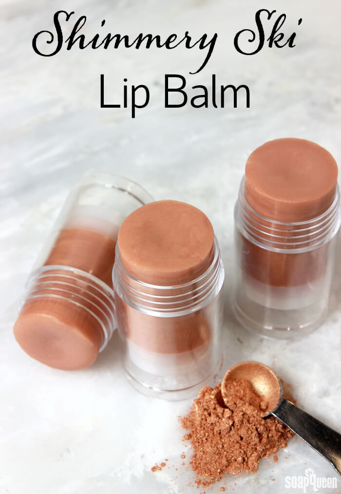 This Shimmery Ski Lip Balm is perfect for protecting lips from the elements. It can also be used on the body for a slight shimmer.