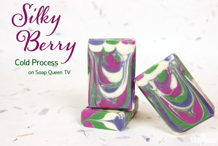 This Silky Berry Cold Process Soap is made with real silk and a delicious fragrance combination. Learn how to make it in this video!