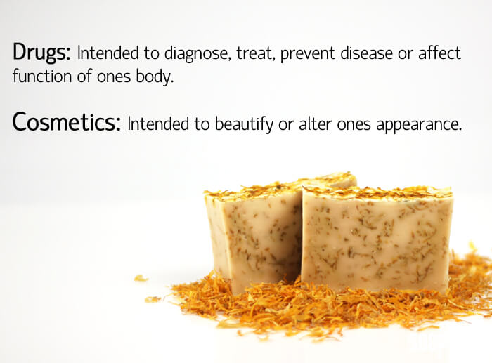 What your soap or cosmetic product claims to do may define it as a drug in the eyes of the FDA. Learn more about what types of claims are suitable (or not!) for cosmetics and soap.