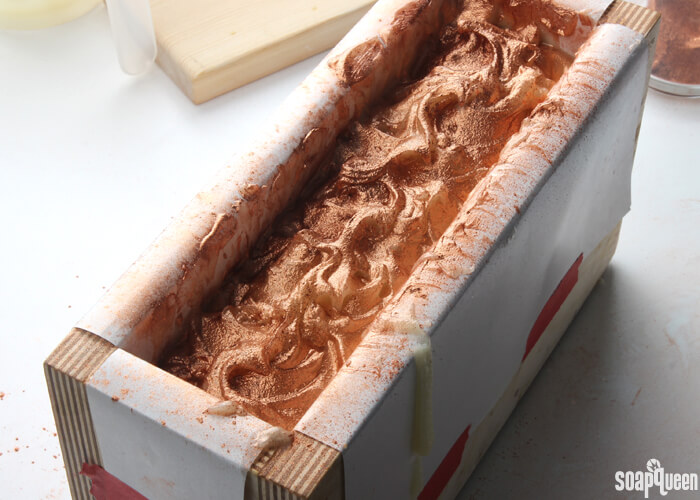 I love the look of mica on top of soap!
