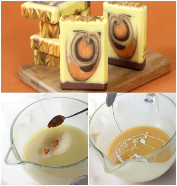 Learn how to add pumpkin puree to your cold process soap recipes in this blog post.