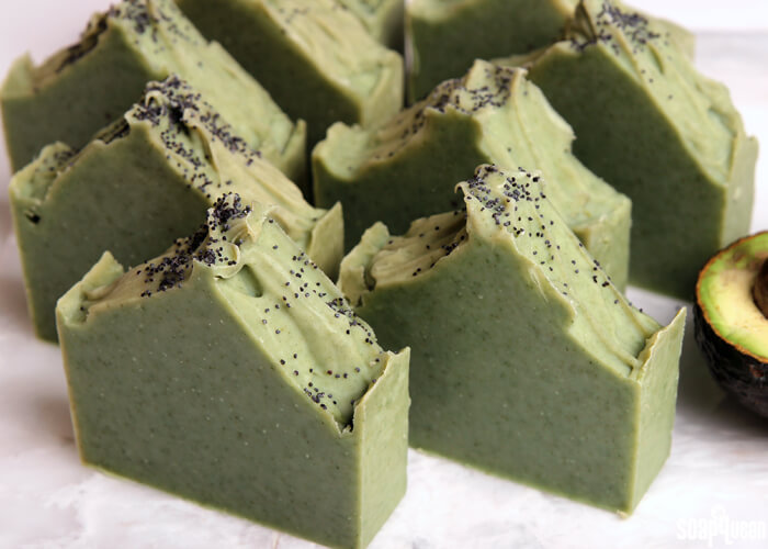 This all natural Avocado and Spearmint Soap is made with real avocado, spearmint essential oils and French green clay.