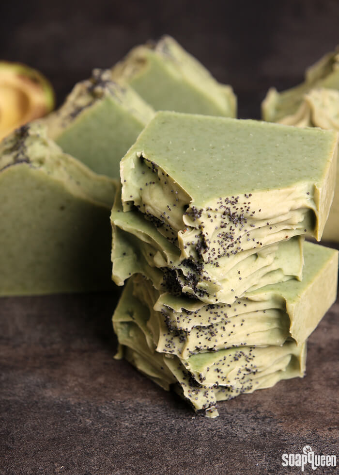This Avocado and Spearmint Soap is made with real avocado, spearmint essential oils and French green clay.