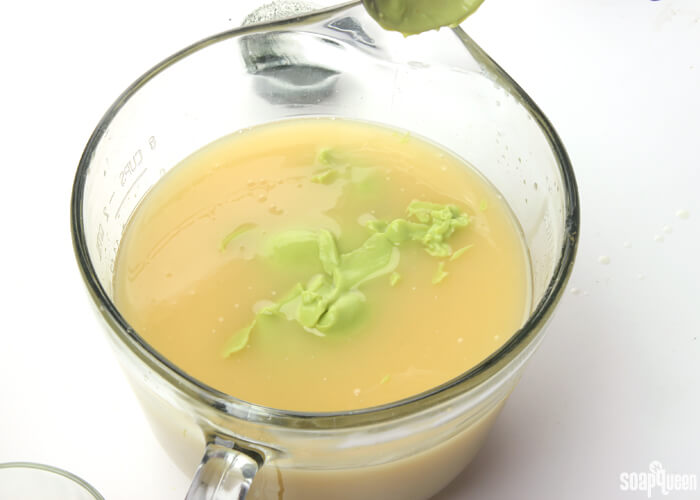 Avocado puree in cold process soap adds skin loving oils.