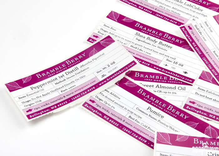 Bramble Berry's labels have updated to include more product information on every product!
