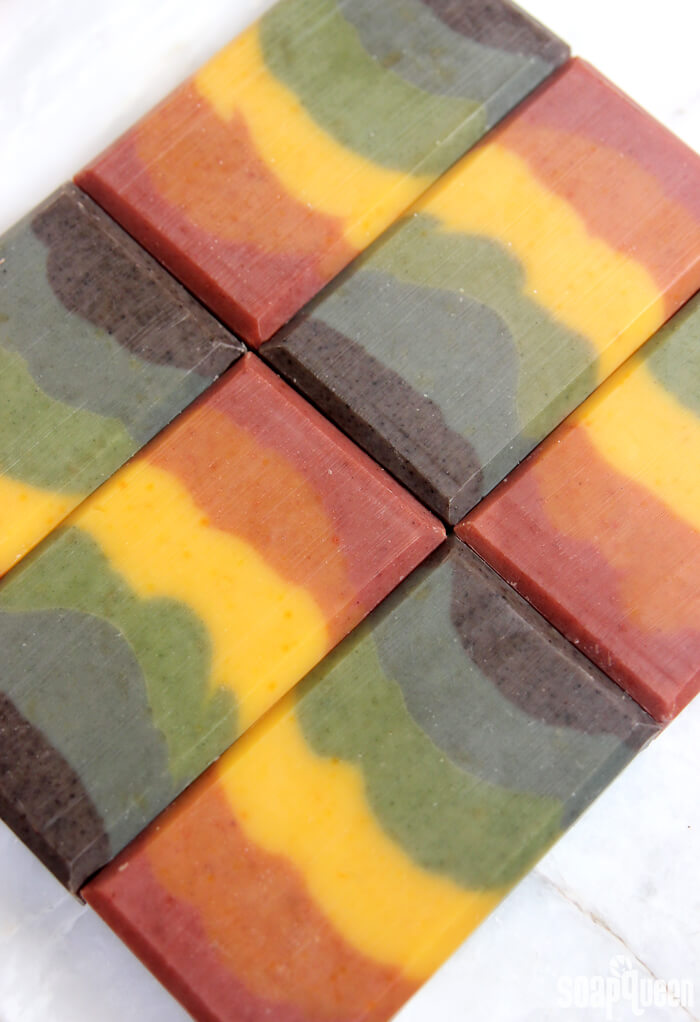 Learn how to create rainbow soap using only natural colorants, such as spirulina powder, indigo and madder root powder.