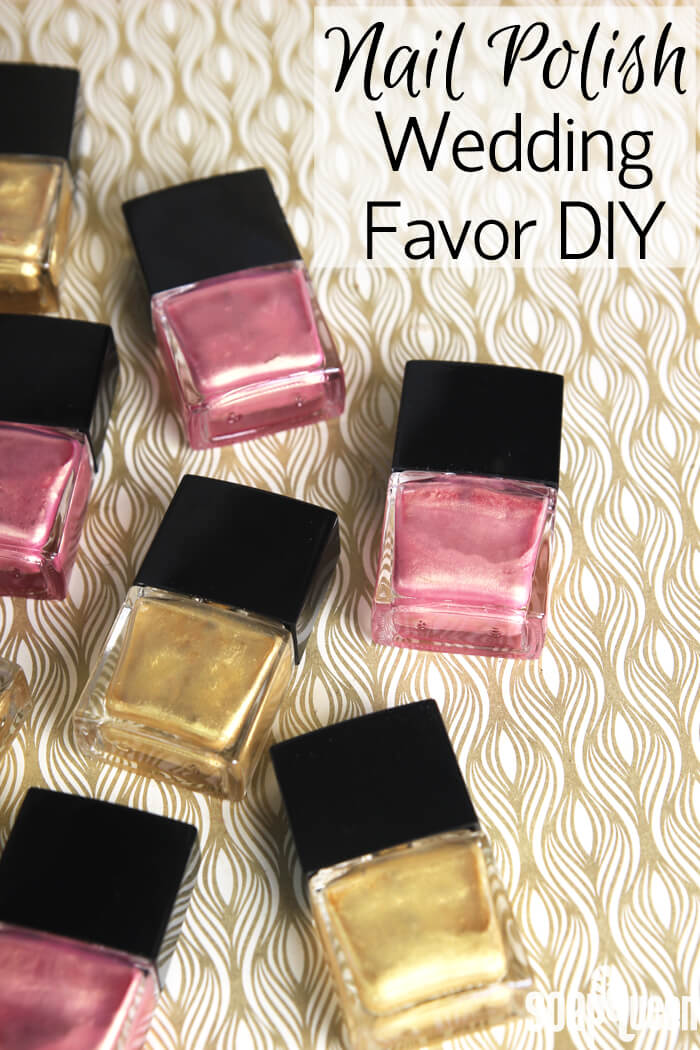 Create your own nail polish to give as wedding favors. Making nail polish is also a great bridal shower activity!