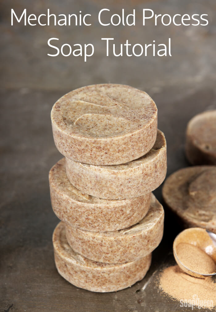 This Mechanic Soap recipe is perfect for removing grease and grime from hands. It's made with natural orange essential oil, walnut shells and pumice.