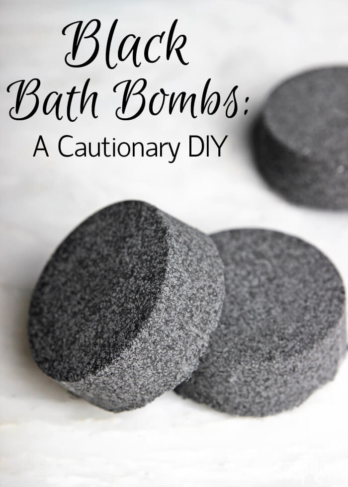 Black Bath Bombs: A Cautionary Tale // Black bath bombs have gone viral, but do they work? Several black bath bomb recipes are put to the test, including black bath bombs made with charcoal.