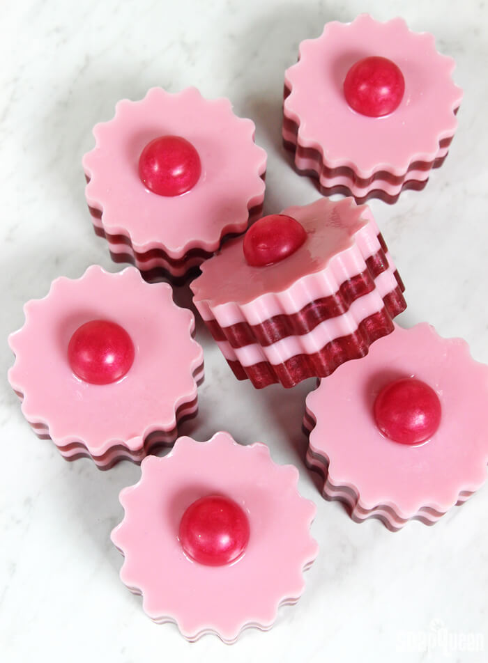 DIY Red Berry Melt & Pour Soap Tarts