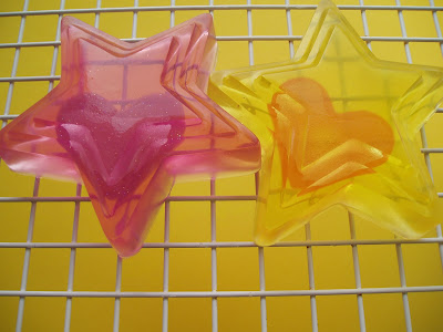 Soap embedded in melt and pour soap
