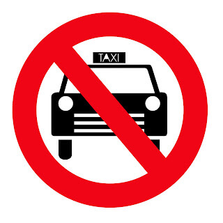 No taxi sign