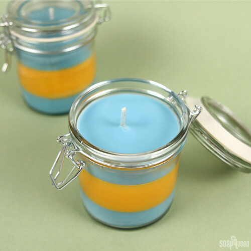 Learn how to make your own layered candles! Post also includes candle troubleshooting FAQs.