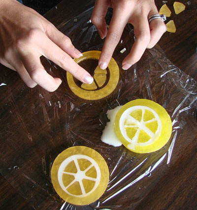 Making realistic citrus soap