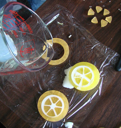 Making realistic citrus soap