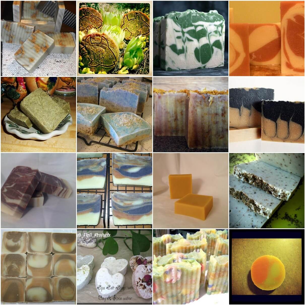 Naturally colored cold process soap.