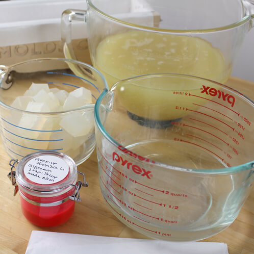 Cold Process soap swirled with Melt and Pour