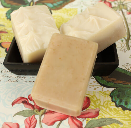 Finished cold process loofah soap