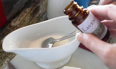 Making flip flop soap lavender