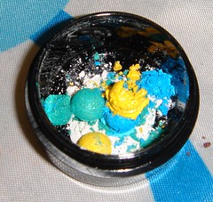 Making eye shadow Making Smokey Green Eye Shadow