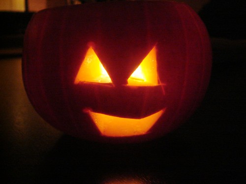 Halloween pumpkin carved