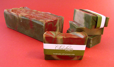 Cold process Christmas soap CPSoap8