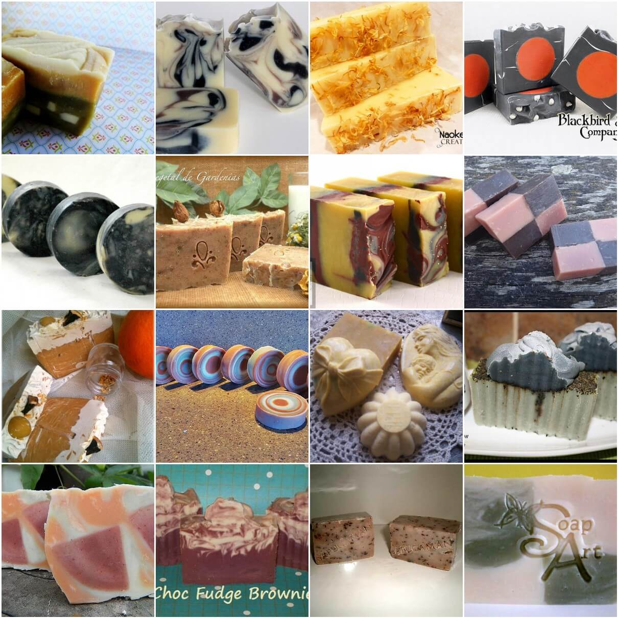 Naturally colored cold process soap.