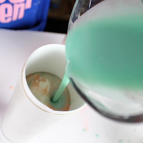 Pouring Soap Into Mold