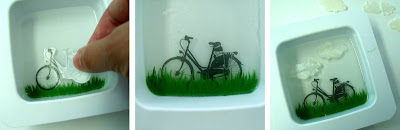Making painted bicycle soap