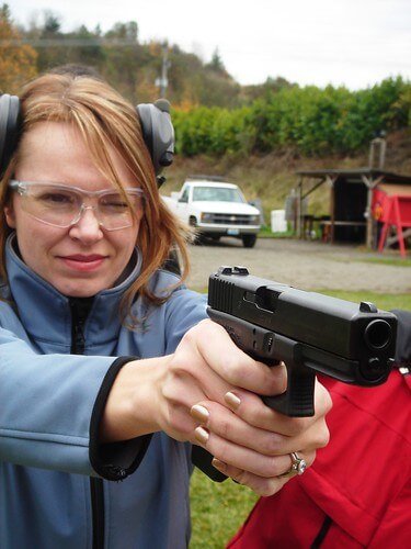 Anne-Marie at the shooting range