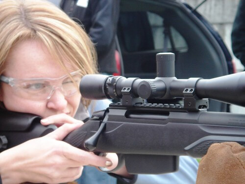Anne-Marie at the shooting range