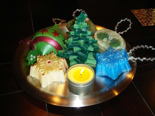 Christmas soap centerpiece