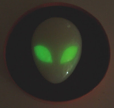 Glowing alien head soap