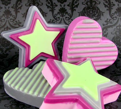 New soapylove molds Star+heart
