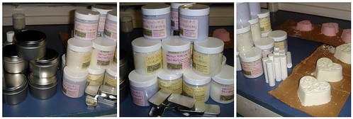 Making bath fizzies, scrubs and candles