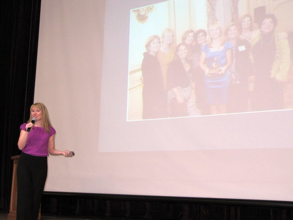 Anne-Marie speaking at the Money Wi$e Women's Conference