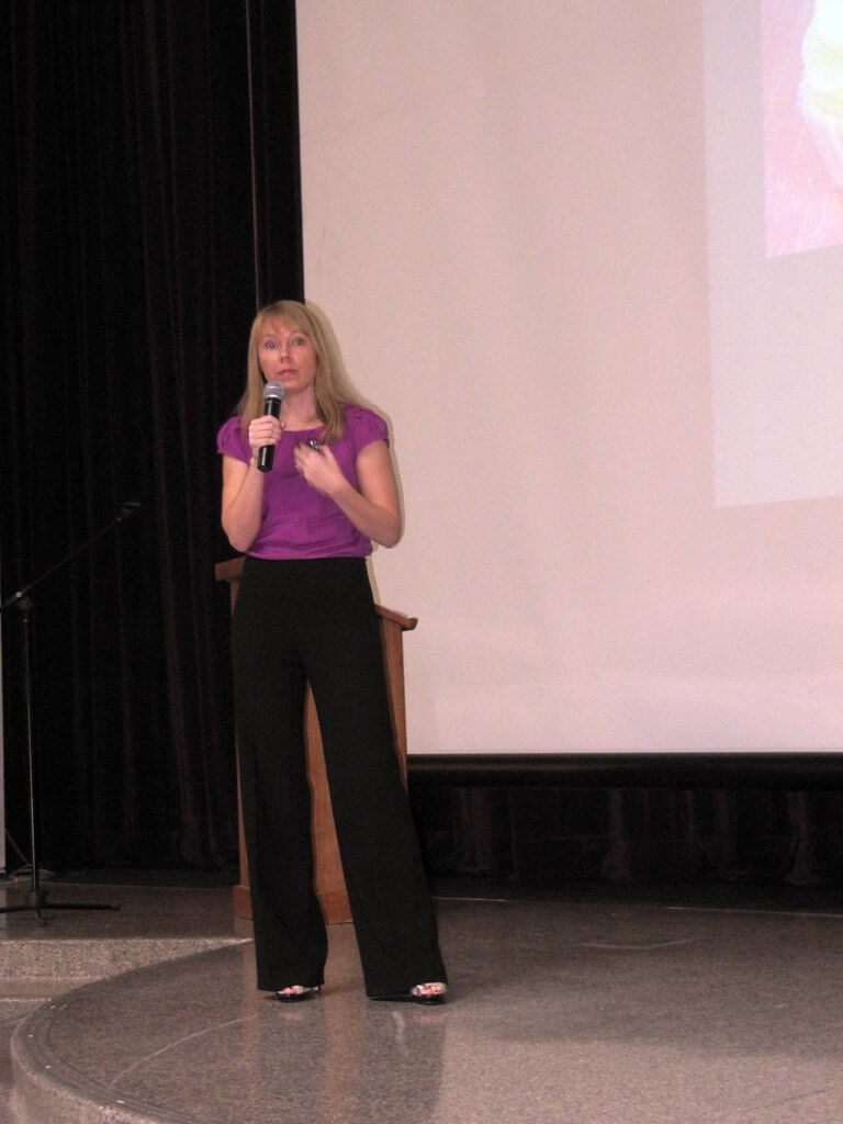 Anne-Marie speaking at the Money Wi$e Women's Conference
