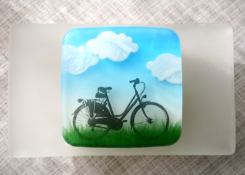 Painted bicycle soap