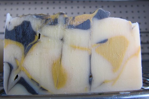 Swirling cold process soap
