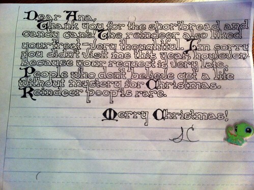 A letter from Santa