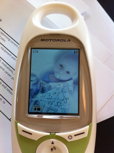 Jamisen on a baby monitor July 2011