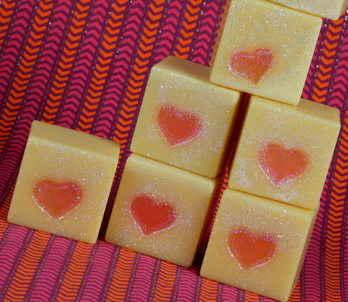 Heart in Cube Soap tutorial