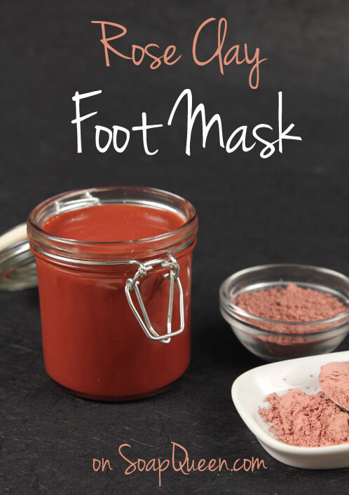 Learn how to make this thick and hydrating foot mask, made with rose clay, glycerin and avocado extract,.