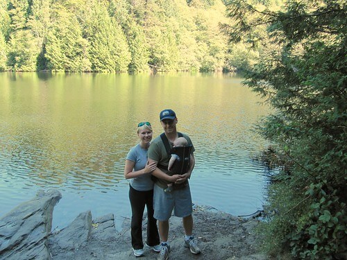 Anne-Marie, Chris and Jamisen on a walk Labor Day 2011